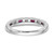 14k White Gold 1/10 carat Diamond and Ruby Complete Band - RM-24844CC0-6178