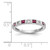 14k White Gold 1/10 carat Diamond and Ruby Complete Band - RM-24844CC0-6178
