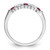 14k White Gold 1/10 carat Diamond and Ruby Complete Band - RM-BACD12A5-3014