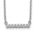 14k White Gold 1/10 carat Diamond Bar 18 inch Necklace