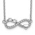 14k White Gold 1/10 carat Diamond Infinity with Pawprint and Heart 18 inch Necklace
