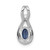 14k White Gold 1/10 carat Lab Grown Diamond VS/SI and Lab Created Blue Sapphire Pendant