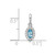 14k White Gold 1/10 carat Lab Grown Diamond VS/SI+ G+ and Aquamarine March Birthstone Pendant