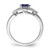 14k White Gold 1/10 carat Lab Grown Diamond VS/SI+ G+ and Lab Created Blue Sapphire Ring