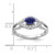 14k White Gold 1/10 carat Lab Grown Diamond VS/SI+ G+ and Lab Created Blue Sapphire Ring