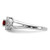 14k White Gold 1/10 carat Lab Grown Diamond VS/SI+ G+ and Lab Created Ruby Ring