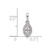 14k White Gold 1/10 carat Lab Grown Diamond VS/SI+ G+ and White Sapphire April Birthstone Pendant