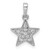 14k White Gold 1/10 carat Lab Grown Diamond VS/SI+ G+ Complete Cluster Star Pendant