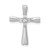 14k White Gold 1/10 carat Lab Grown Diamond VS/SI+ G+ Complete Cross Chain Slide Pendant