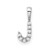 14k White Gold 1/10 carat Lab Grown Diamond VS/SI+ G+ Complete Letter J Initial Pendant
