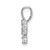 14k White Gold 1/10 carat Lab Grown Diamond VS/SI+ G+ Complete Letter P Initial Pendant