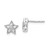 14k White Gold 1/10 carat Lab Grown Diamond VS/SI+ G+ Complete Star Post Earrings