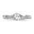 14k White Gold 1/10 carat Lab Grown Diamond VS/SI+ G+ Semi Mount Peg Set Criss Cross Engagement Ring
