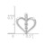 14k White Gold 1/10ct. Diamond 3-stone Heart Pendant