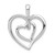14k White Gold 1/10ct. Diamond Double Heart Pendant - PM-AA8669CE-2119