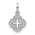 14k White Gold 1/10ct. Diamond Fancy Cross Pendant - PM-1FBEF7FA-2159
