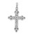 14k White Gold 1/10ct. Diamond Filigree Budded Cross Pendant