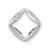 14k White Gold 1/15 carat Lab Grown Diamond VS/SI+ G+ Complete Square Chain Slide Pendant
