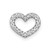 14k White Gold 1/15ct. Diamond Heart Chain Slide
