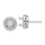 14k White Gold 1/2 carat Certified Lab Grown Diamond VS/SI+ G+ Semi Mount Round Halo Post Earrings
