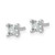 14k White Gold 1/2 carat Certified Lab Grown Diamond VS+ F+ Princess Complete Four Prong Stud Earrings