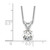 14k White Gold 1/2 carat Certified Lab Grown Diamond VS+ F+ Round Complete Four Prong 18 inch Solitaire Pendant Necklace