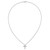 14k White Gold 1/2 carat Diamond Cross Pendant 18 inch Necklace