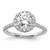 14k White Gold 1/2 carat Lab Grown Diamond VS/SI+ G+ 1 1/2 carat Center Round Semi Mount Engagement Ring - RM-131204D7-2888