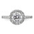 14k White Gold 1/2 carat Lab Grown Diamond VS/SI+ G+ 1 1/2 carat Center Round Semi Mount Engagement Ring - RM-131204D7-2888