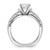 14k White Gold 1/2 carat Lab Grown Diamond VS/SI+ G+ 1 1/2 carat Center Round Semi Mount Shared Prong Engagement Ring