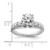 14k White Gold 1/2 carat Lab Grown Diamond VS/SI+ G+ 1 1/2 carat Center Round Semi Mount Shared Prong Engagement Ring
