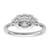 14k White Gold 1/2 carat Lab Grown Diamond VS/SI+ G+ 1 1/2 carat Center Round Semi Mount Three Stone Engagement Ring - RM-5A284873-6846