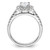 14k White Gold 1/2 carat Lab Grown Diamond VS/SI+ G+ 1 carat Center Oval Semi Mount Halo Engagement Ring