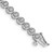 14k White Gold 1/2 carat Lab Grown Diamond VS/SI+ G+ 7 inch Circle Link Bracelet