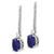 14k White Gold 1/2 carat Lab Grown Diamond VS/SI+ G+ and Lab Created Blue Sapphire Earring Jackets