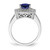 14k White Gold 1/2 carat Lab Grown Diamond VS/SI+ G+ and Lab Created Blue Sapphire Fashion Ring - RM-52F18AD1-9175