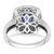 14k White Gold 1/2 carat Lab Grown Diamond VS/SI+ G+ and Lab Created Blue Sapphire Fashion Ring - RM-52F18AD1-9175