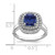 14k White Gold 1/2 carat Lab Grown Diamond VS/SI+ G+ and Lab Created Blue Sapphire Fashion Ring - RM-52F18AD1-9175