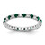 14k White Gold 1/2 carat Lab Grown Diamond VS/SI+ G+ and Lab Created Emerald Size 6 Eternity Band