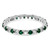 14k White Gold 1/2 carat Lab Grown Diamond VS/SI+ G+ and Lab Created Emerald Size 8 Eternity Band