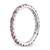 14k White Gold 1/2 carat Lab Grown Diamond VS/SI+ G+ and Lab Created Pink Sapphire Size 5.5 Eternity Band