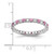 14k White Gold 1/2 carat Lab Grown Diamond VS/SI+ G+ and Lab Created Pink Sapphire Size 6.5 Eternity Band