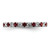 14k White Gold 1/2 carat Lab Grown Diamond VS/SI+ G+ and Lab Created Ruby Size 7 Eternity Band