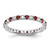 14k White Gold 1/2 carat Lab Grown Diamond VS/SI+ G+ and Lab Created Ruby Size 9 Eternity Band