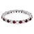 14k White Gold 1/2 carat Lab Grown Diamond VS/SI+ G+ and Lab Created Ruby Size 9 Eternity Band