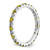 14k White Gold 1/2 carat Lab Grown Diamond VS/SI+ G+ and Lab Created Yellow Sapphire Size 6.5 Eternity Band