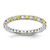 14k White Gold 1/2 carat Lab Grown Diamond VS/SI+ G+ and Lab Created Yellow Sapphire Size 9 Eternity Band