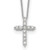 14k White Gold 1/2 carat Lab Grown Diamond VS/SI+ G+ Complete 18 inch Cross Pendant Necklace