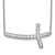 14k White Gold 1/2 carat Lab Grown Diamond VS/SI+ G+ Complete 18 inch Sideways Cross Necklace