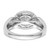 14k White Gold 1/2 carat Lab Grown Diamond VS/SI+ G+ Complete Cluster Engagement Ring - RM-01C09E46-7497